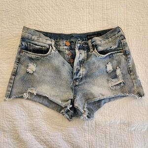 Distressed Denim Shorts 29